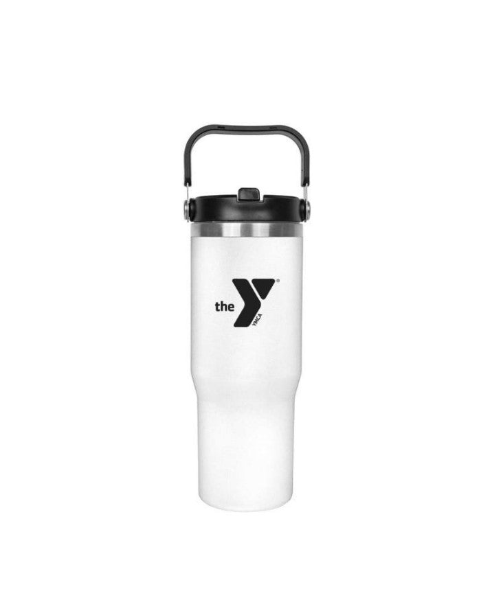 30oz. Tumbler with Handle and Built-In Straw